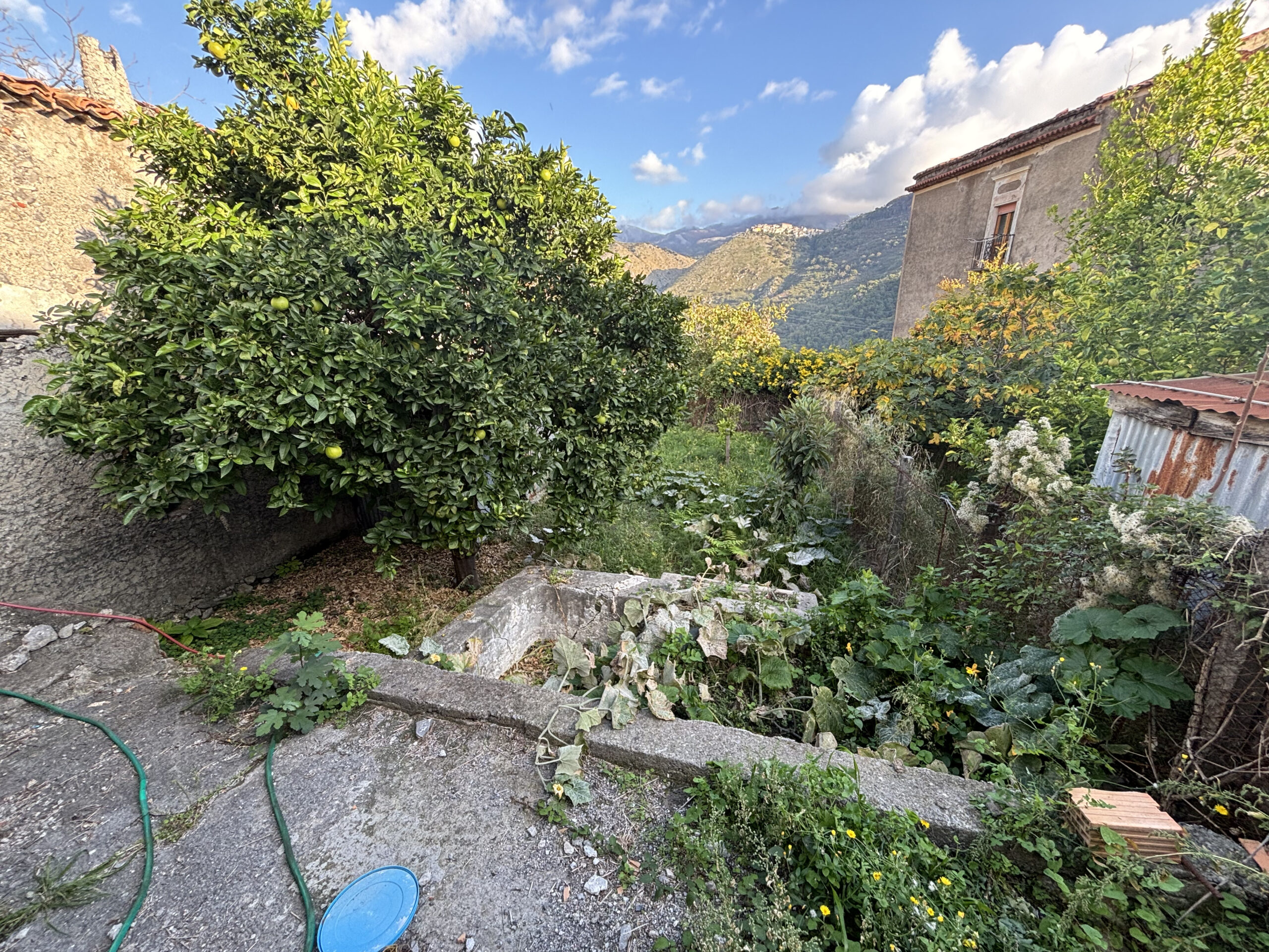 Home for Major Renovation Tortora - Sea and Dino Island View - 150m² Rustica Calabria.