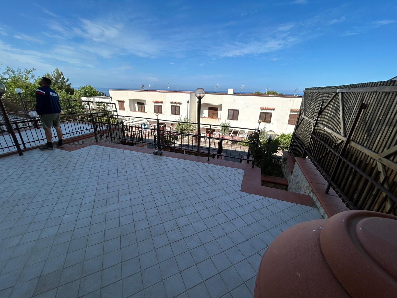 San Nicola Arcella Terraced Apartment - Panoramic Sea View, Two Terraces and Outdoor Shower.