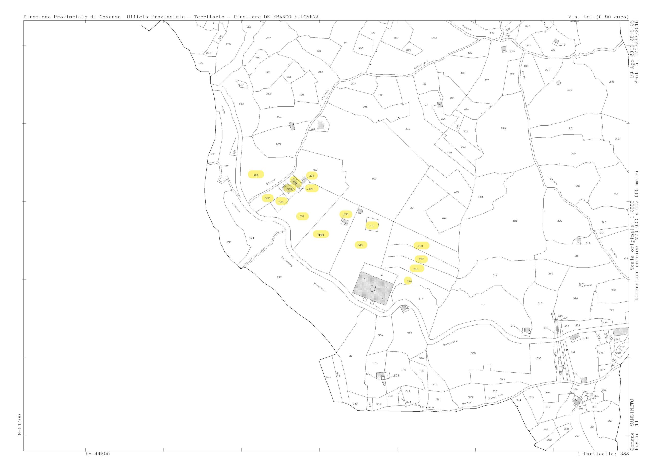 House to be renovated in Sangineto - plot of 18000m² with olive trees, B&B potential.