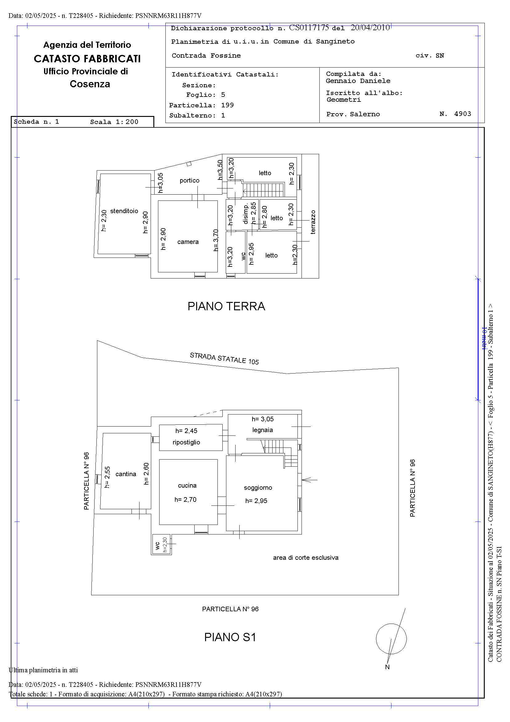Sangineto house 357m² Panoramic - Plot 6907m², View of the Sea and Belvedere Marittimo.