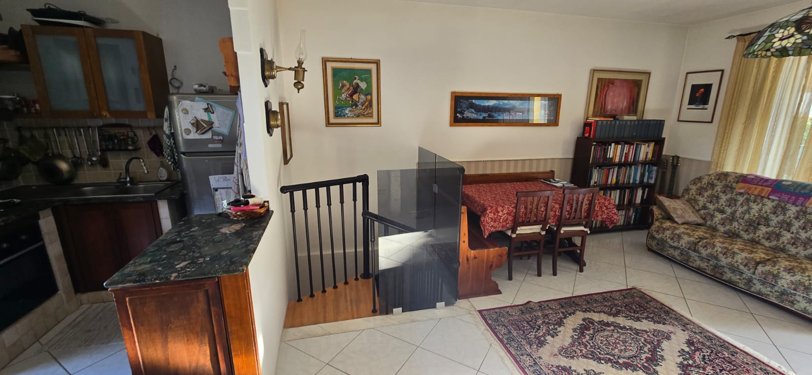 A terraced house just off the sea.