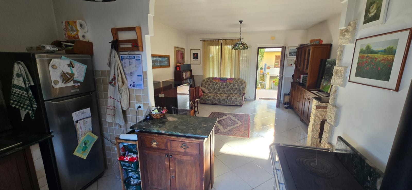 A terraced house just off the sea.