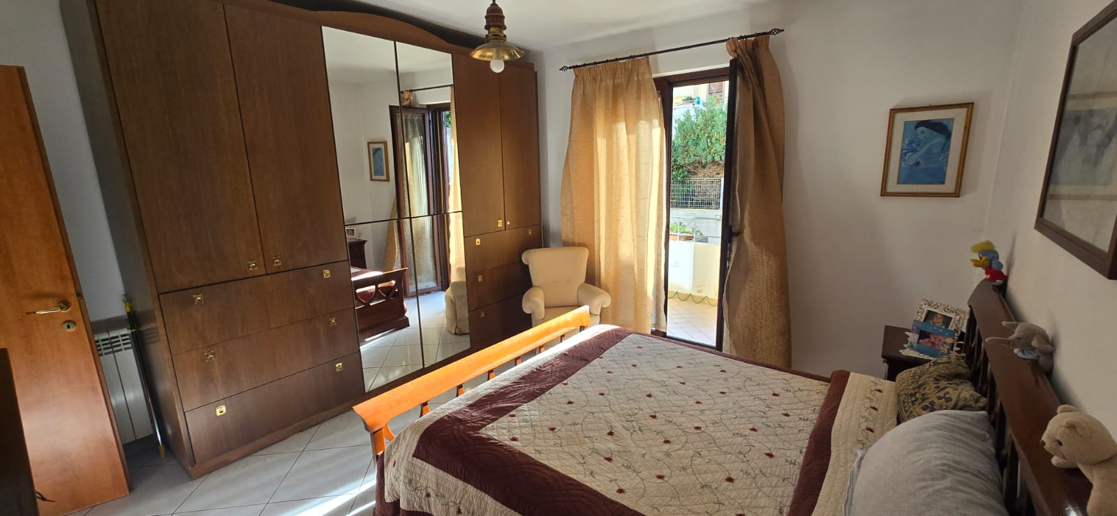 A terraced house just off the sea.