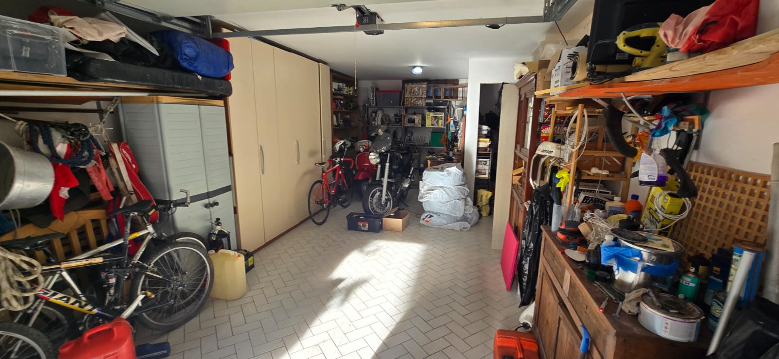 A terraced house just off the sea.