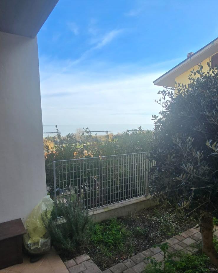 A terraced house just off the sea.