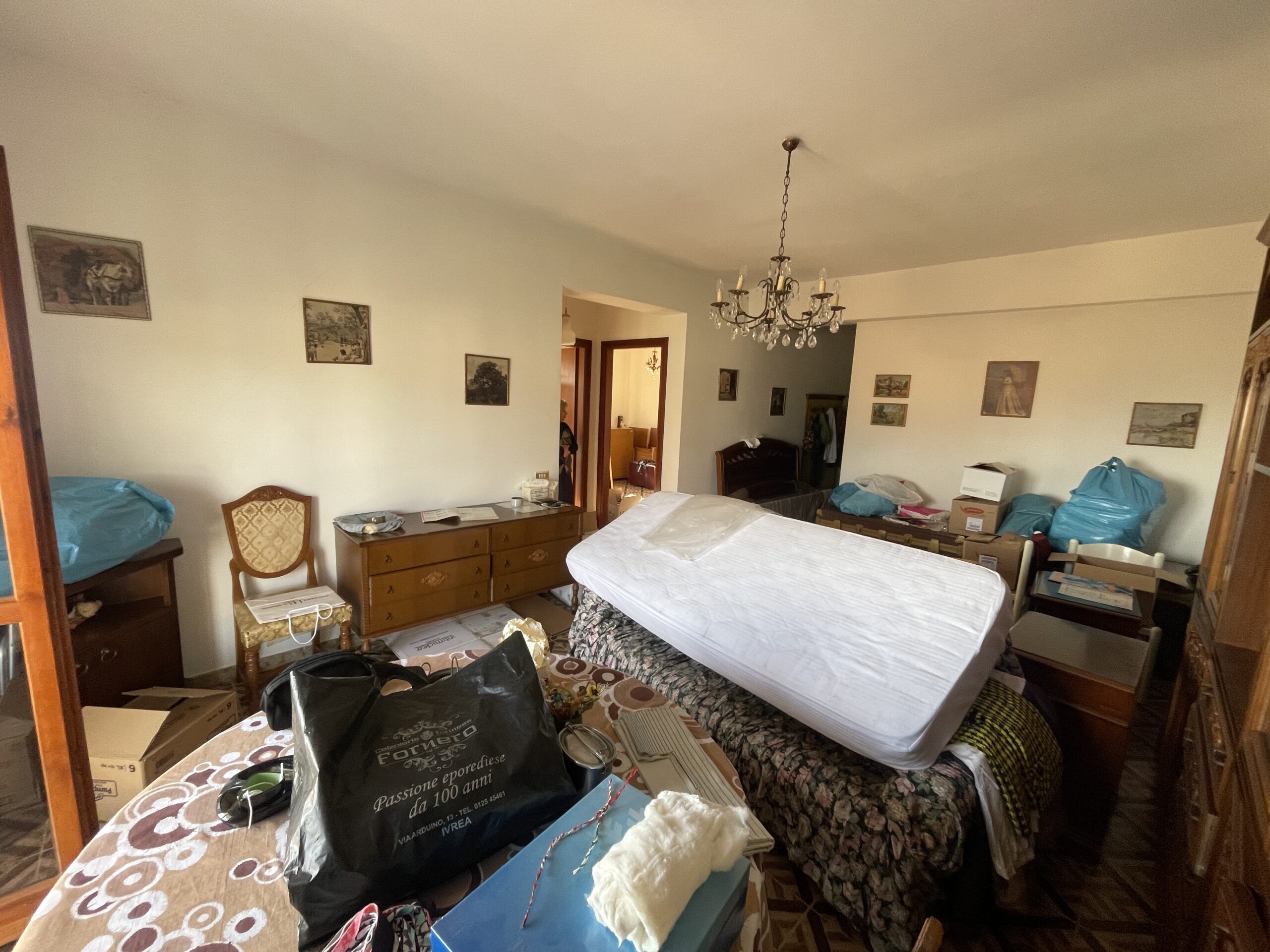 A flat with large panoramic balcony.