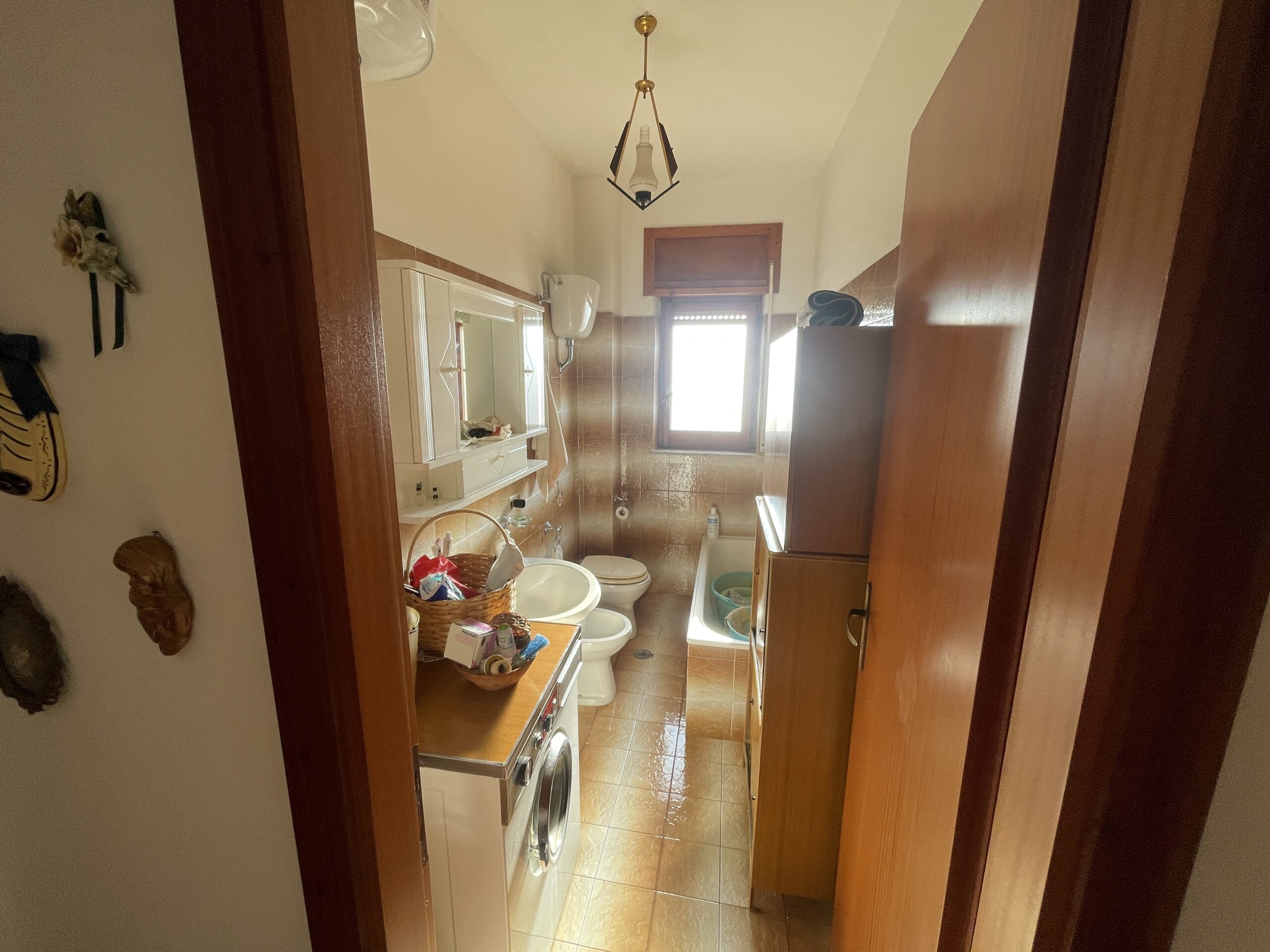 A flat with large panoramic balcony.