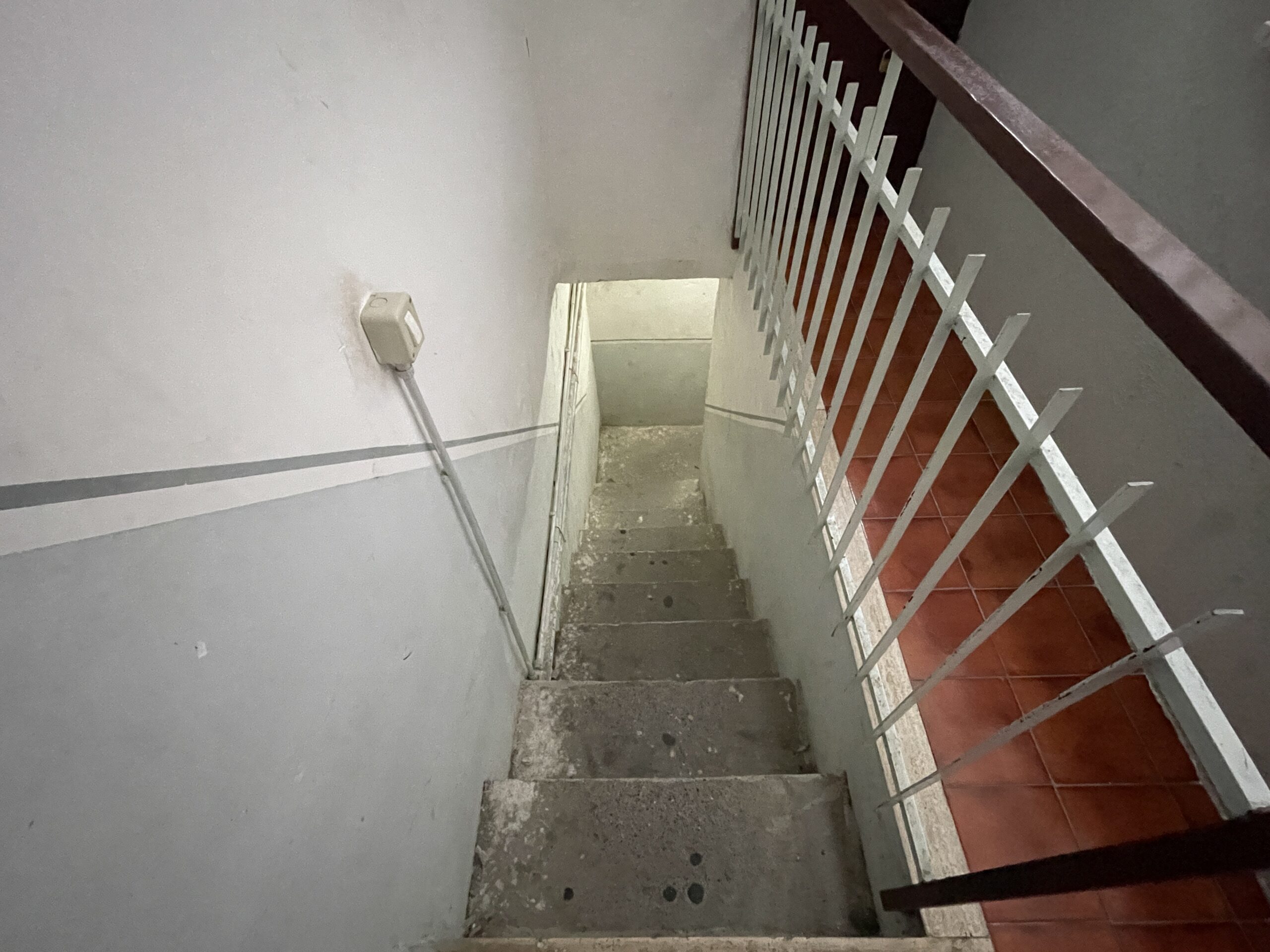 A flat with large panoramic balcony.